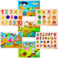 7 Pack Wooden Puzzles for Toddlers 2 3 4 5 Years Old - 7 Colorful Chunky Wood Peg Puzzles for Kids Ages 2-5, Alphabet Shape Numbers Fruits Sea Animals