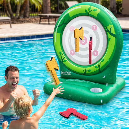 Luottis Inflatable Dart Board Pool Toys, Axe Throwing Pool Games