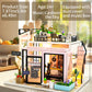 Spilay DIY Miniature Dollhouse Kit with Wooden Furniture,DIY Dollhouse Kit with Dust Proof and Music Movement,1:24 Scale Creative Room for Romantic