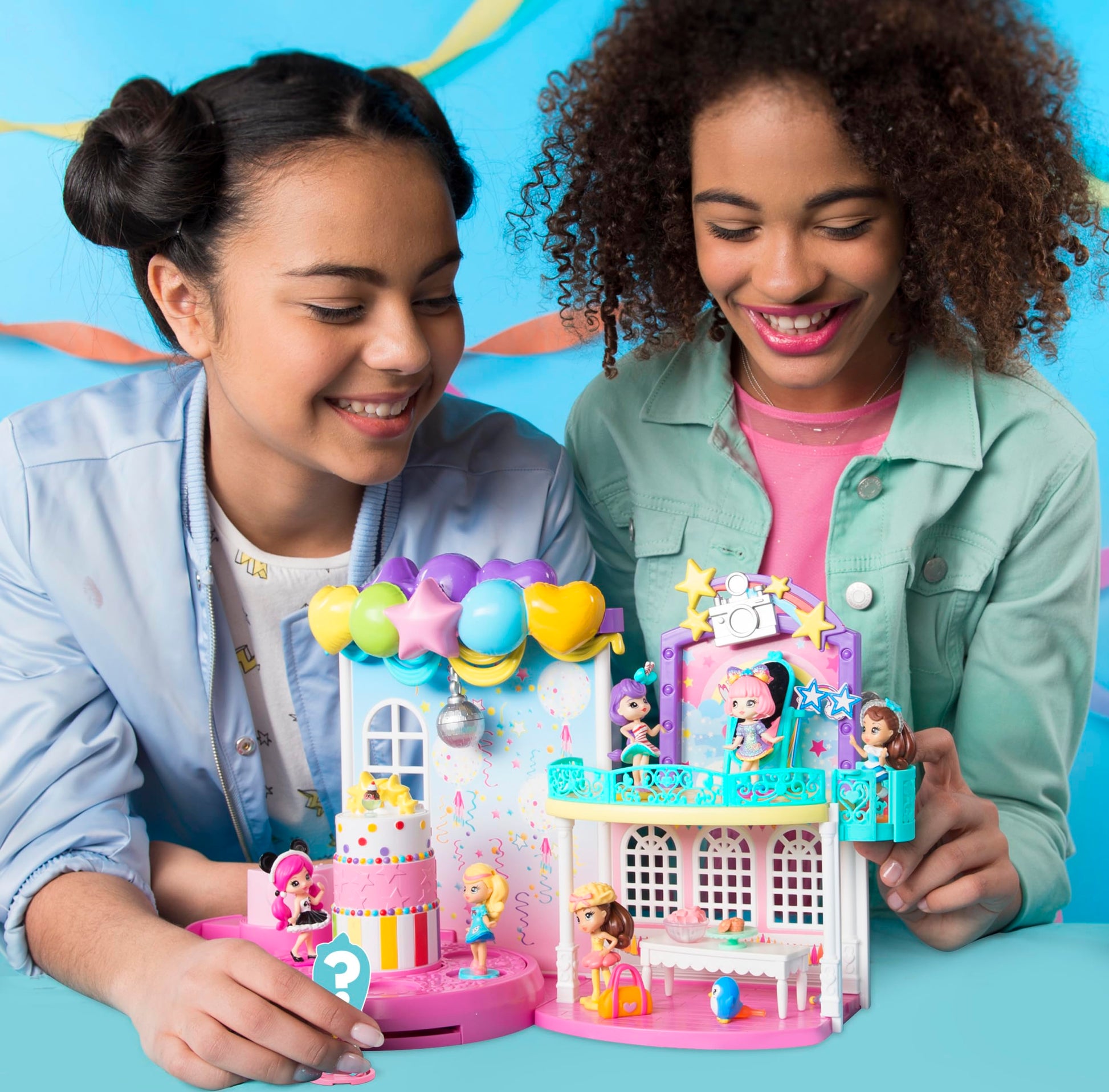 Party Popteenies - Poptastic Party Playset with Confetti, Exclusive Collectible Mini Doll and Accessories, for Ages 4 and Up, Standard