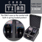 Card Titan Vault Trading Card Storage Box - Lockable Sports Cards Hard Case with Spring-Loaded Pushers for Top Loaders & Graded Cards - 2 Row