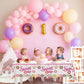 hanviync 3pcs Sweet One Donut Party Tablecloth Donut 1st Party Decorations,1 Year Old Birthday Decorations,Donut First Birthday Decorations