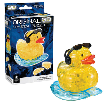 Yellow Rock'n Duck Crystal 3D Puzzle, 45-Pc Brain Teaser, Ages 12+