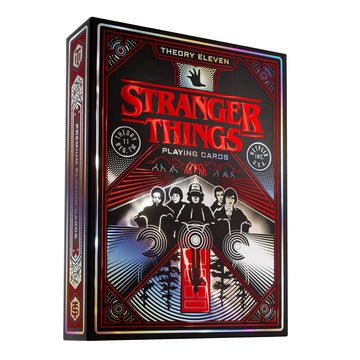 theory11 Stranger Things Playing Cards - Upside Down Sci-Fi Horror Poker Deck with Holographic Foil Box, Magic, Cardistry, Game Night Gift for Fans
