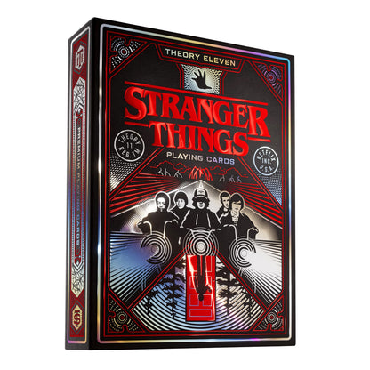 theory11 Stranger Things Playing Cards - Upside Down Sci-Fi Horror Poker Deck with Holographic Foil Box, Magic, Cardistry, Game Night Gift for Fans
