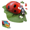 Madd CAPP Lil' Ladybug 100 Piece Jigsaw Puzzle for Ages 5 & Up- Unique Animal-Shaped, Poster-Sized, Pieces are Oversized, Includes Educational Madd