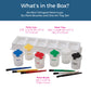 Mini Trilingual Paint Cups and Brushes, Art Set, Assorted, 13-Piece
