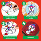 JOYIN 36 Pcs Christmas Make-a-face Sticker Sheets Make Your Own Xmas Characters Mix and Match Sticker with Full Body Design Reindeer, Snowman, Elf