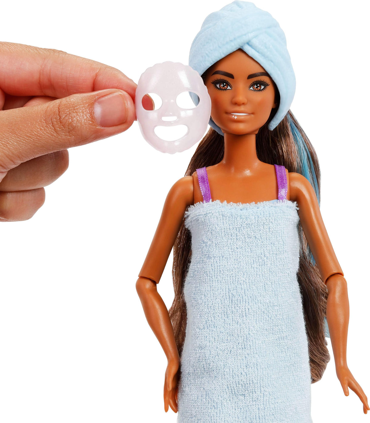 Barbie Party Unboxed Doll & Accessories, Glam Party Series with 10 Surprises Including Color-Change, Purple Sparkle Doll