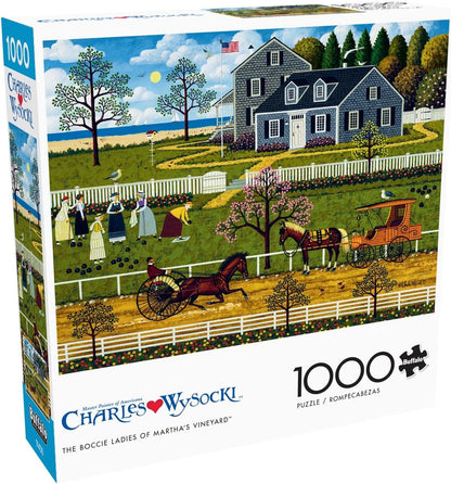Buffalo Games Charles Wysocki, Boccie Ladies, 1000 Piece Puzzle for Adults