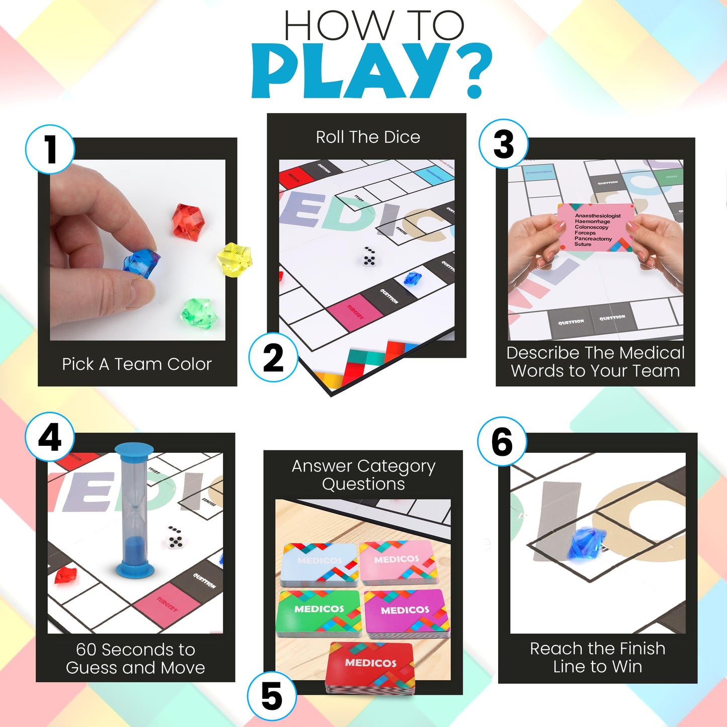 Medicos Medical Board Game for Adults & Students | Healthcare Trivia Anatomy Learning Game | Doctor, Nurse, Med School, Premed & Graduation Gift