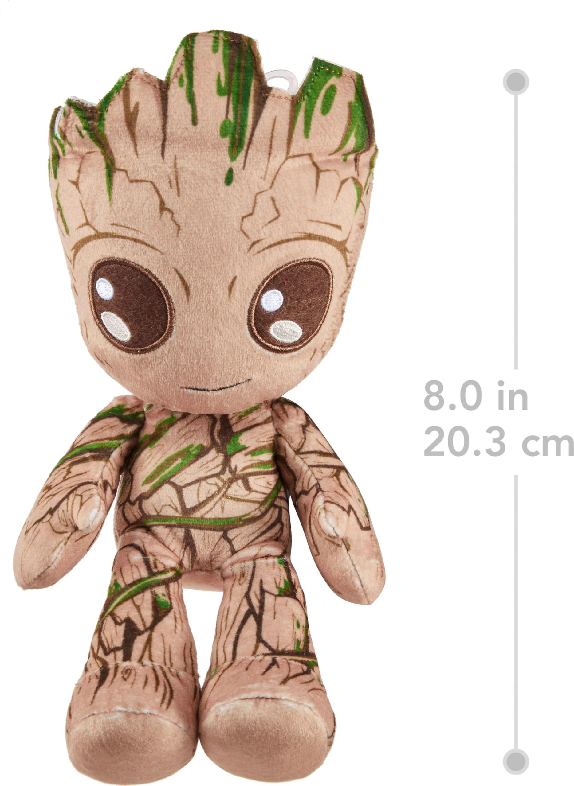 Marvel Plush Character Figure, 8-inch Groot Super Hero Soft Doll, Collectible Toy Gift for Kids & Fans Ages 3 Years Old & Up