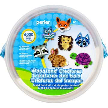 Perler Woodland Creatures Fuse Bead Bucket Craft Activity Kit, 6006 pcs