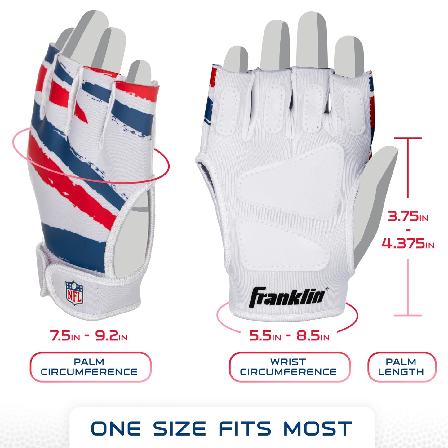Franklin Sports NFL Sticky Fingers Football + Glove Set