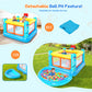 AKEYDIY Bounce House for Kids 3-6, Indoor/Outdoor Inflatable Bouncy Castle with Removable Ball Pit, Hopscotch Game, Basketball Hoop & Air Blower