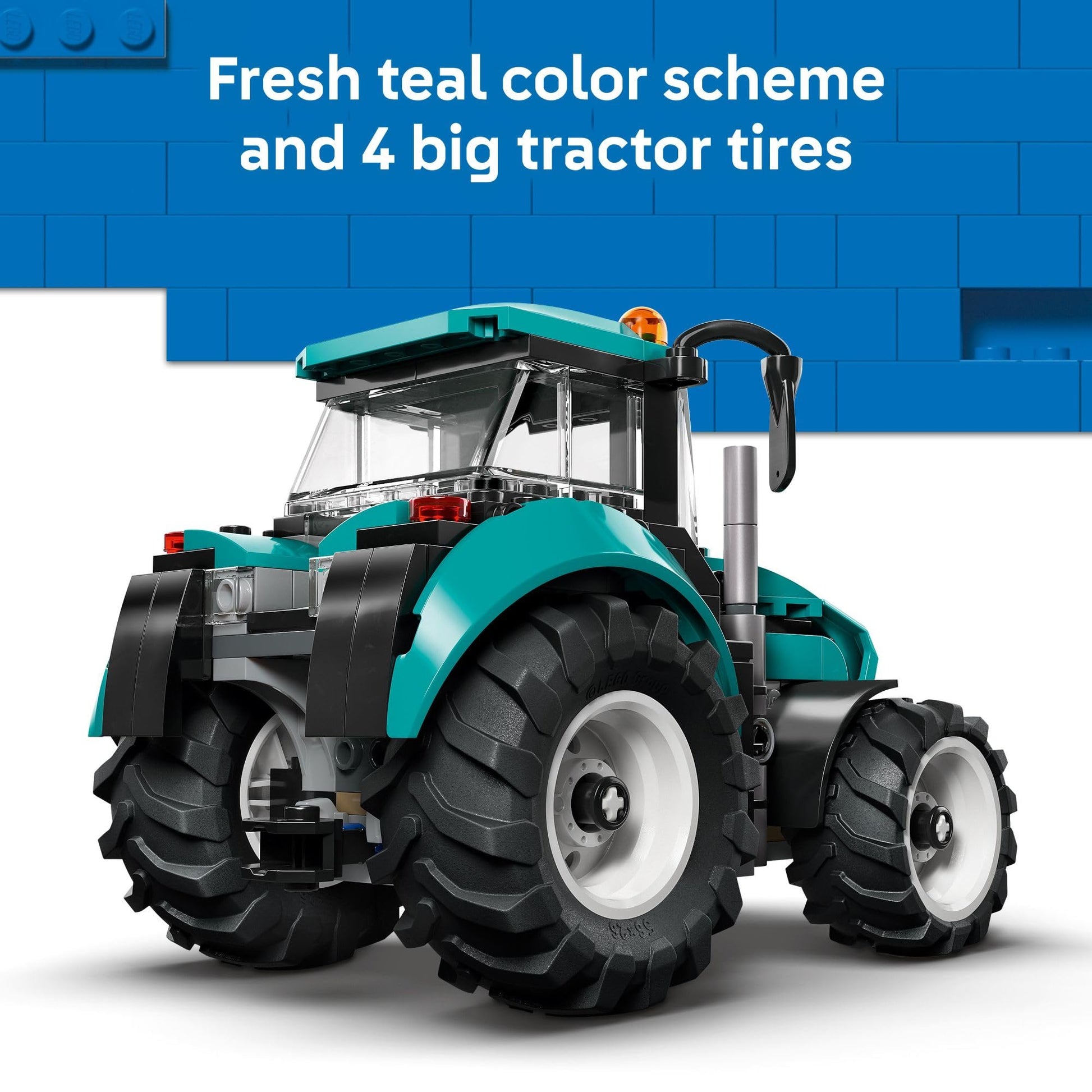 LEGO City Tractor Building Toy for Kids - Pretend Play Farm Vehicle for Boys & Girls, Ages 7+ - Tractor Toy W/Farmer Minifigure - Gift Idea