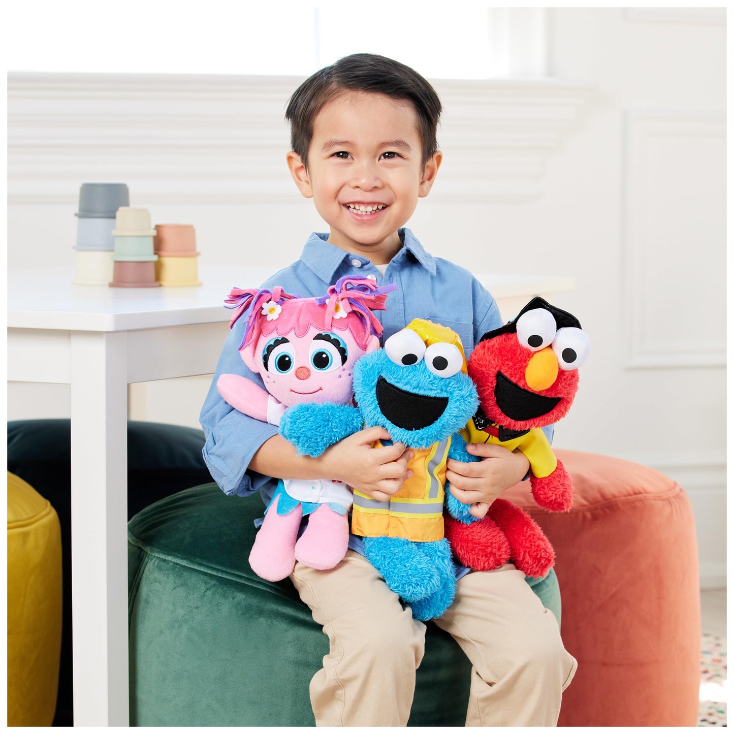 GUND Sesame Street Firefighter Elmo Take Along Buddy 13-Inch Plush; Ages 1+