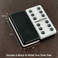 Black and White Double 6 Two Tone Jumbo Domino Tiles with Spinner