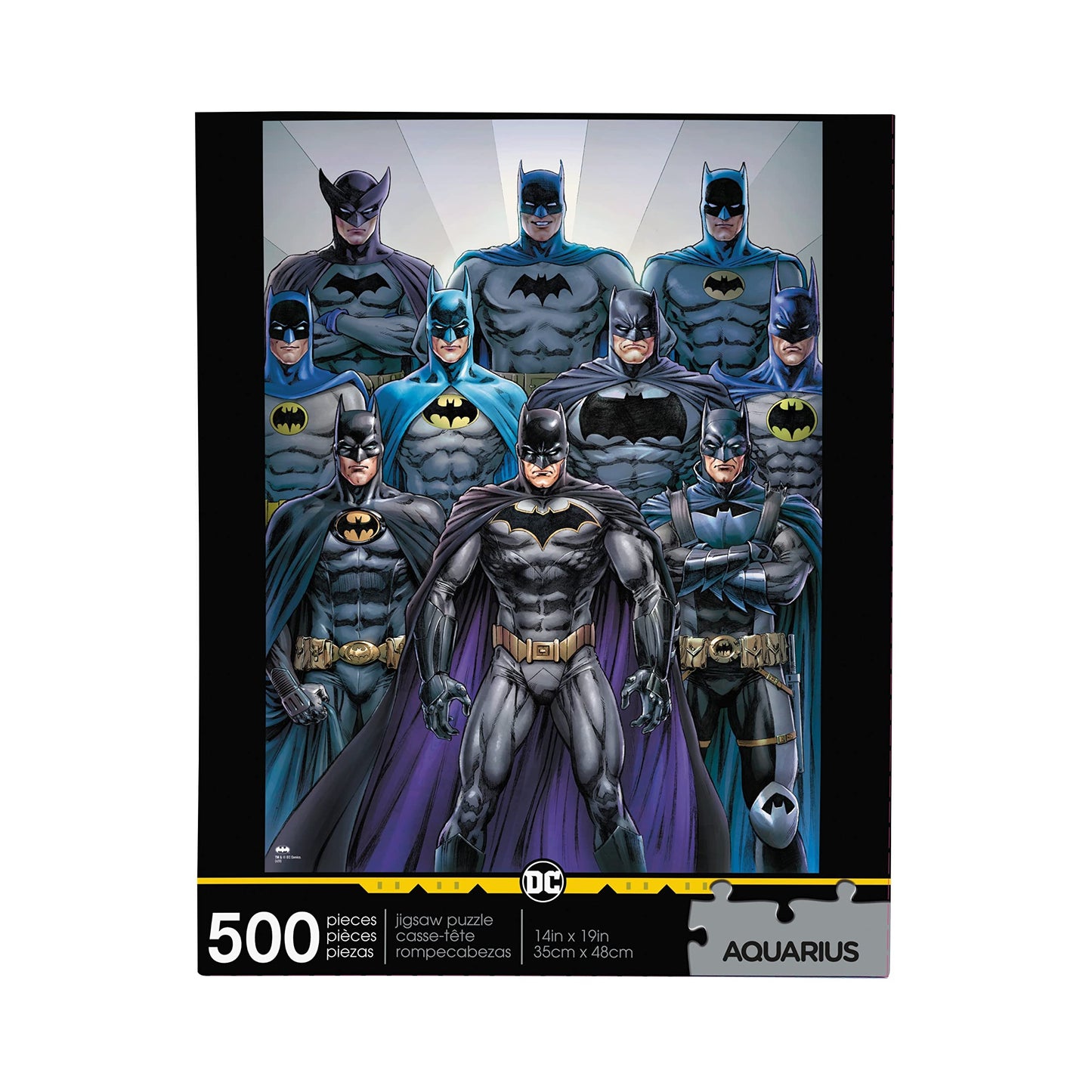 AQUARIUS DC Comics Batman Batsuits Puzzle (500 Piece Jigsaw Puzzle) - Glare Free - Precision Fit - Officially Licensed DC Comics Merchandise