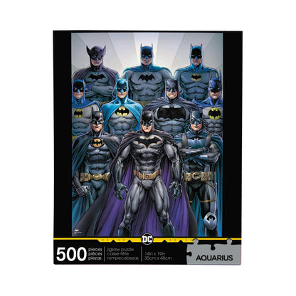 AQUARIUS DC Comics Batman Batsuits Puzzle (500 Piece Jigsaw Puzzle) - Glare Free - Precision Fit - Officially Licensed DC Comics Merchandise