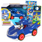 Sonic Race Car Set - Toy Bundle with Pull Back Racecar, Stickers & More