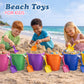 4E's Novelty 9" Large Sand Bucket with Shovel [12 Pack Bulk] Beach Buckets - Beach Toys for Kids & Toddlers, Party Favors Basket Holders, End of Year