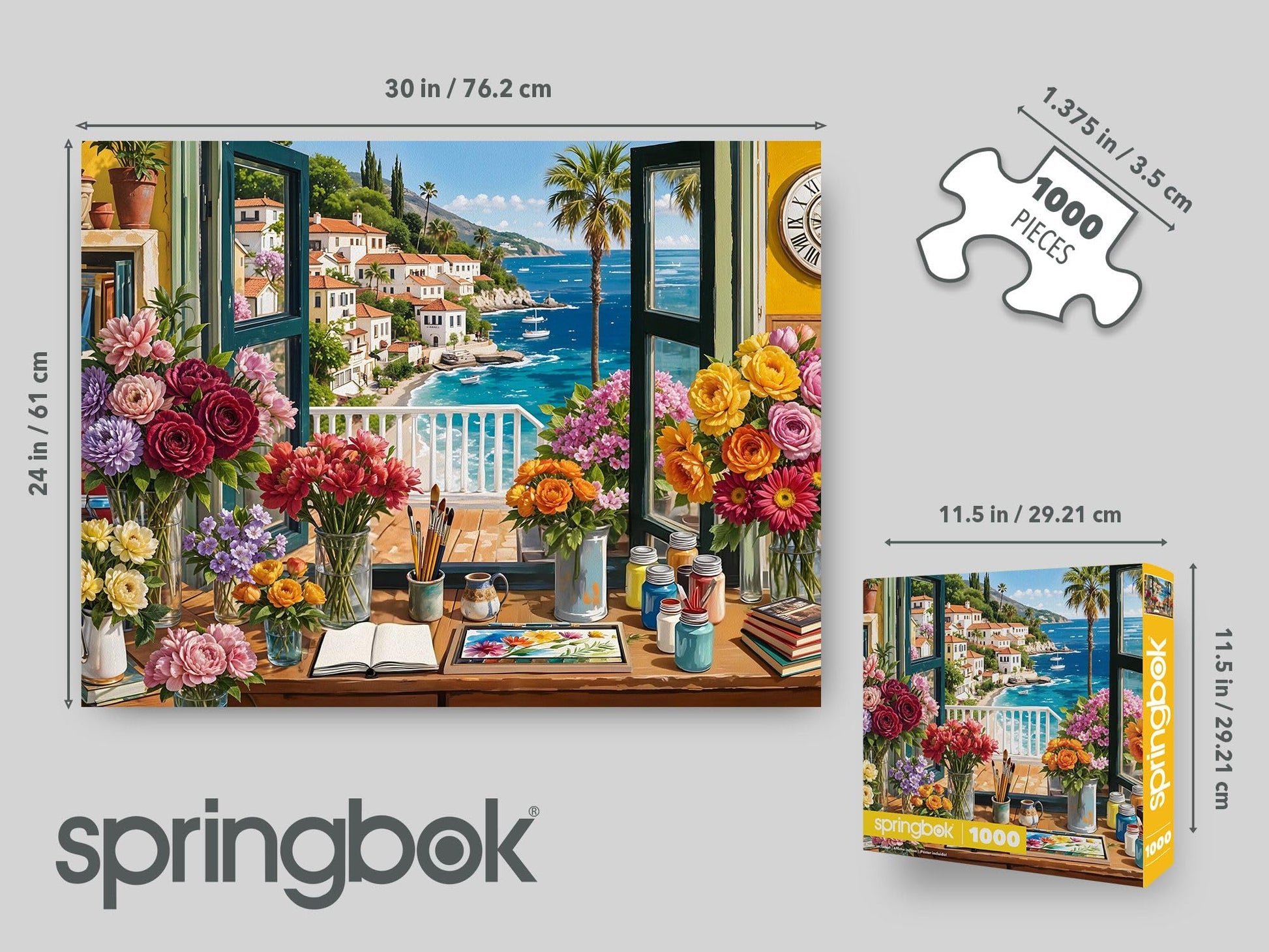 Springbok Mediterranean in Bloom 1000 Piece Jigsaw Puzzle for Adults