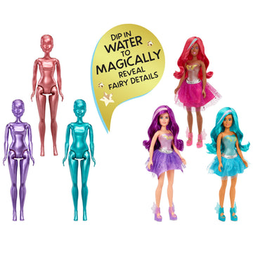 MGA Entertainment Dream Ella Color Change Surprise Fairies, Aria Purple Fashion Doll with 7+ Surprises Including Outfit , Castle Play Pretend Gift for