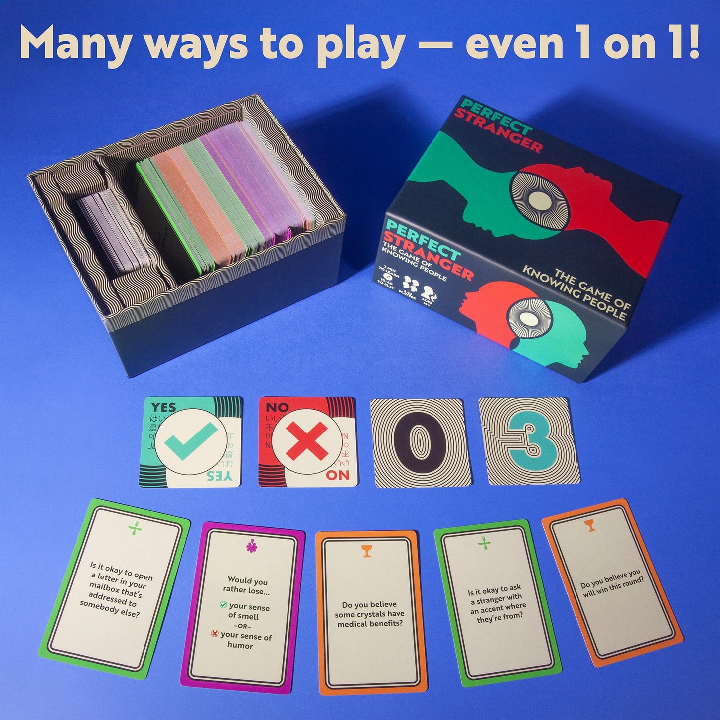 Pillbox Games Perfect Stranger Conversation Card Game | Relationship and Get to Know You Party Game | 1 to 6 Players Ages 14+