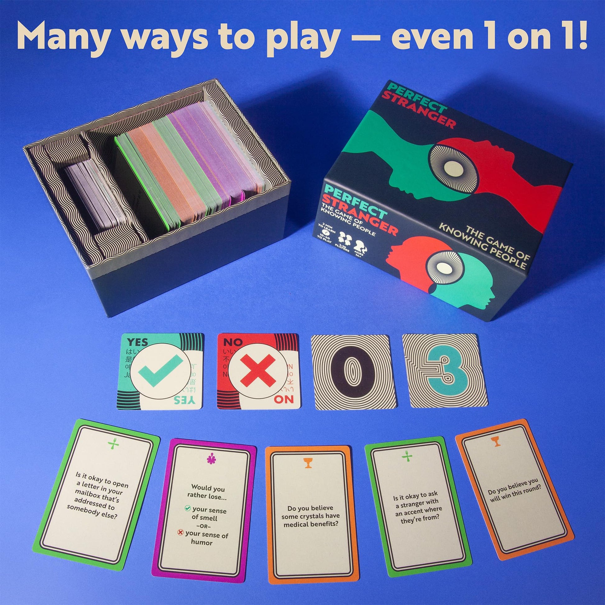 Pillbox Games Perfect Stranger Conversation Card Game | Relationship and Get to Know You Party Game | 1 to 6 Players Ages 14+