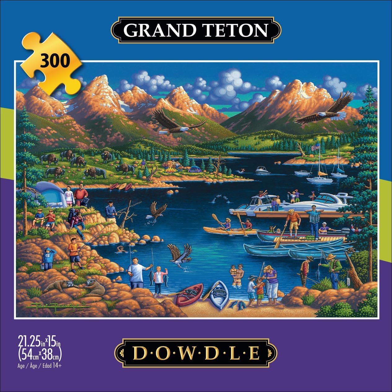 Buffalo Games - Eric Dowdle - Grand Teton - 300 Piece Jigsaw Puzzle for Adults -Challenging Puzzle Perfect for Game Nights - Finished Size is 21.25 x