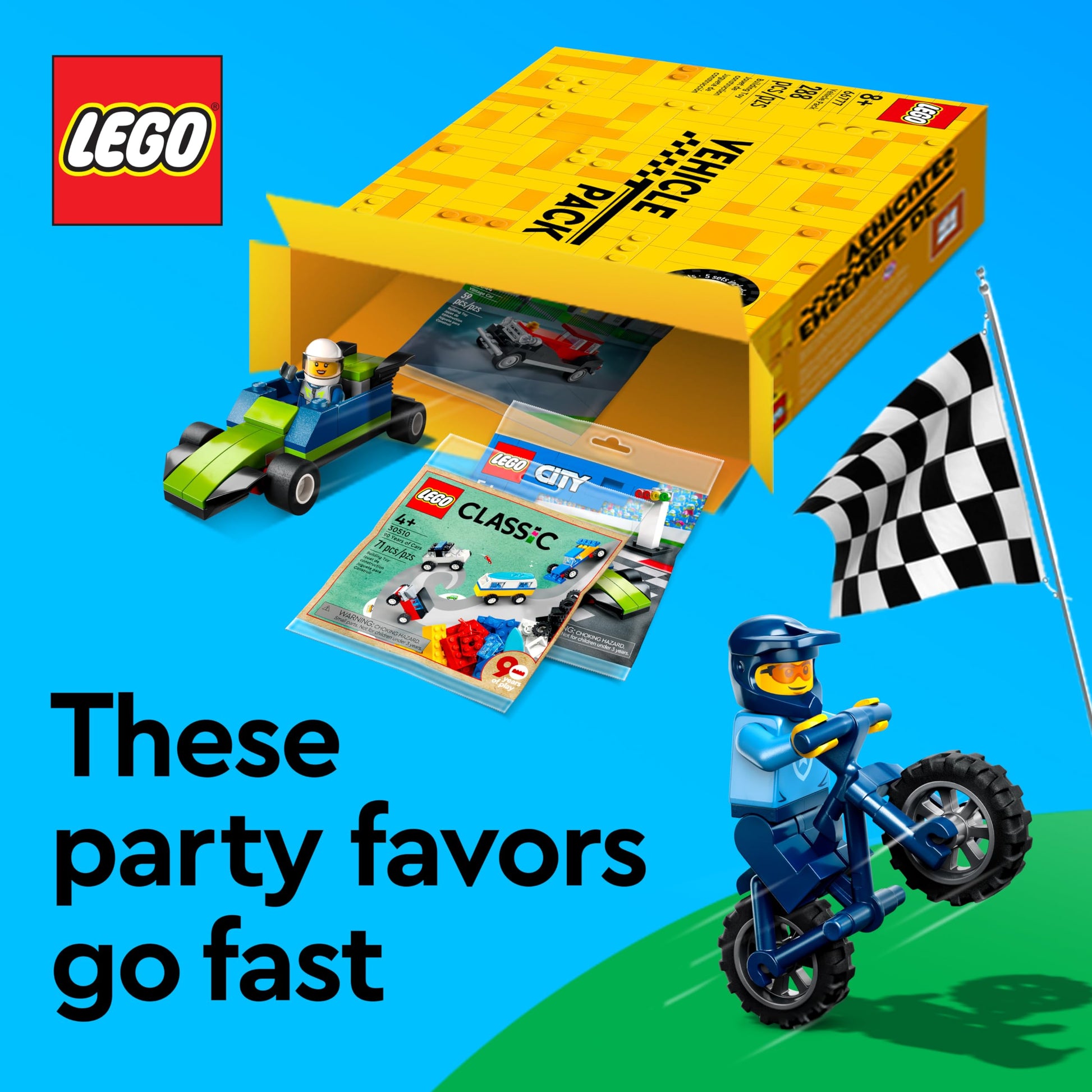 LEGO Creator Vehicle Pack 66777 Collectible Car Set with Buildable Car Toys, Great Party Favors for Goodie Bags or Stocking Stuffers for Boys, Girls