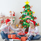 Max Fun DIY Felt Christmas Tree Set 3.2Ft with 41 Ornaments for Kids Toddlers Home Wall Hanging Felt Christmas Craft Kits Xmas Decoration Party