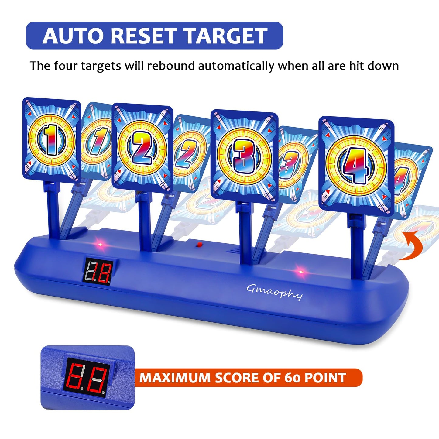 Digital Shooting Targets with Foam Dart Toy Blaster for Kids Shooting Games