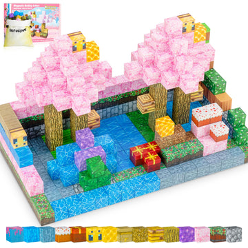 Noroapoo 80pcs Magnetic Building Blocks for Kids Ages 4-8-12,Magnetic Building Tiles Constructions Toys,STEM Toys Birthday Gifts Easter Gift