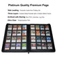 GrinOwl 16 Pocket Card Binder, Fits 1216 Trading Cards 1200+ Pockets Ringless Trading Card Album Folder for TCG (Black)