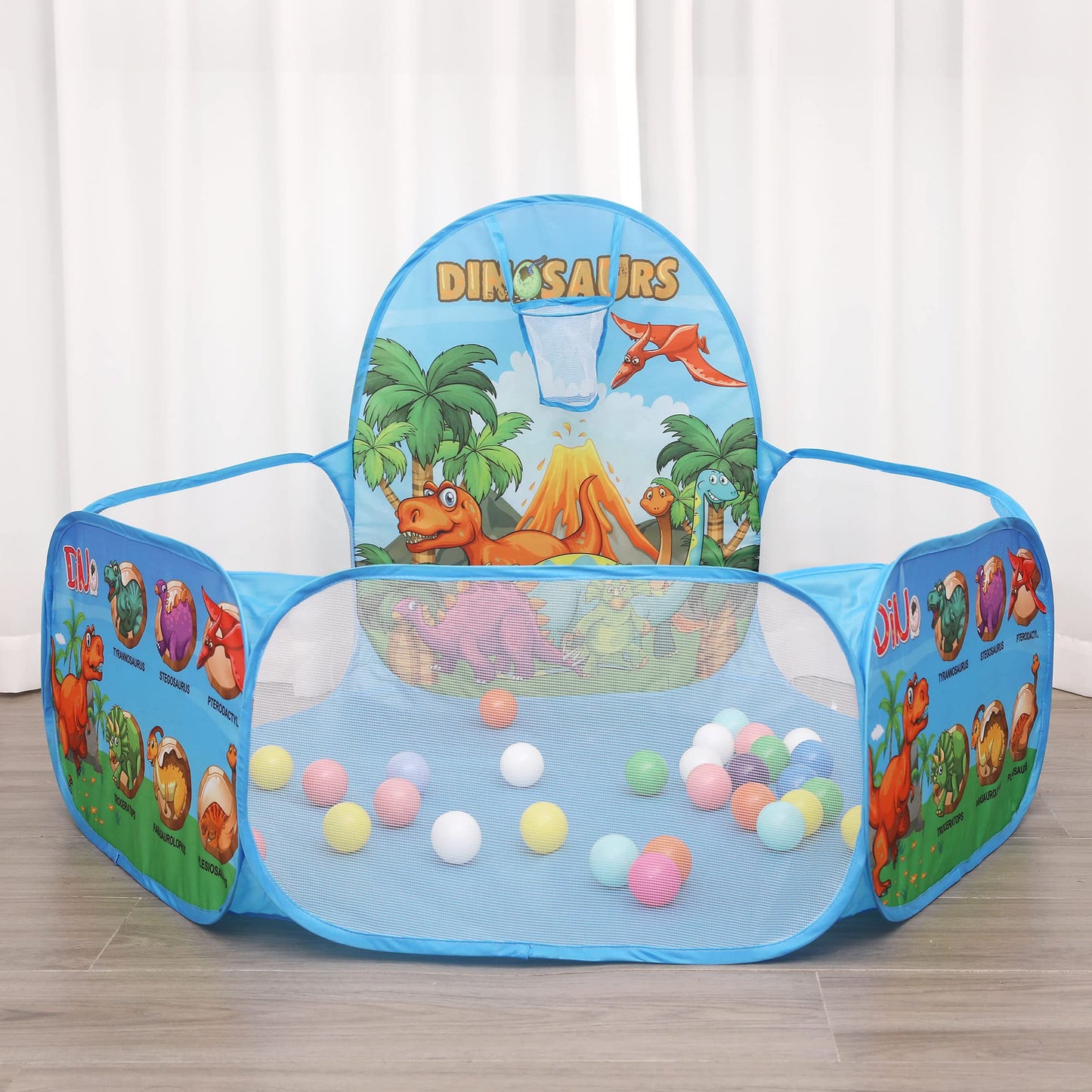 Dinosaur Kids Pop Up Ball Pit | NO Balls | Play Pool for Baby, Toddlers