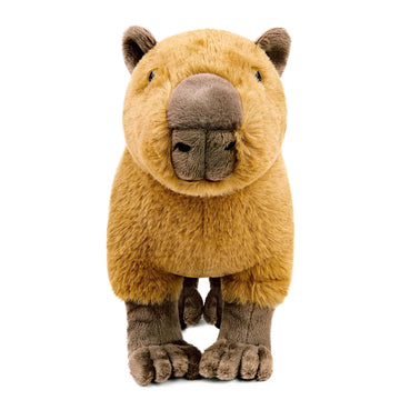 Capybara Plush Toy - Lifelike Rodent 13” Capybara Stuffed Animals, Soft Wild Animals Crawling Capybara Unique Plushie Toys Model Dolls Collection