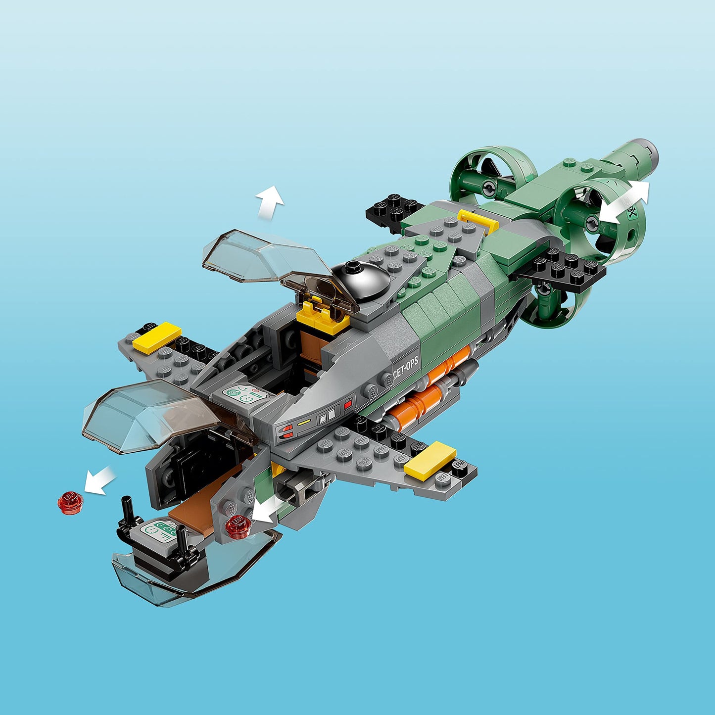 LEGO Avatar: The Way of Water Mako Submarine 75577 Buildable Toy Model, Underwater Ocean Set with Alien Fish and Stingray Figures, Movie Gift for Kids