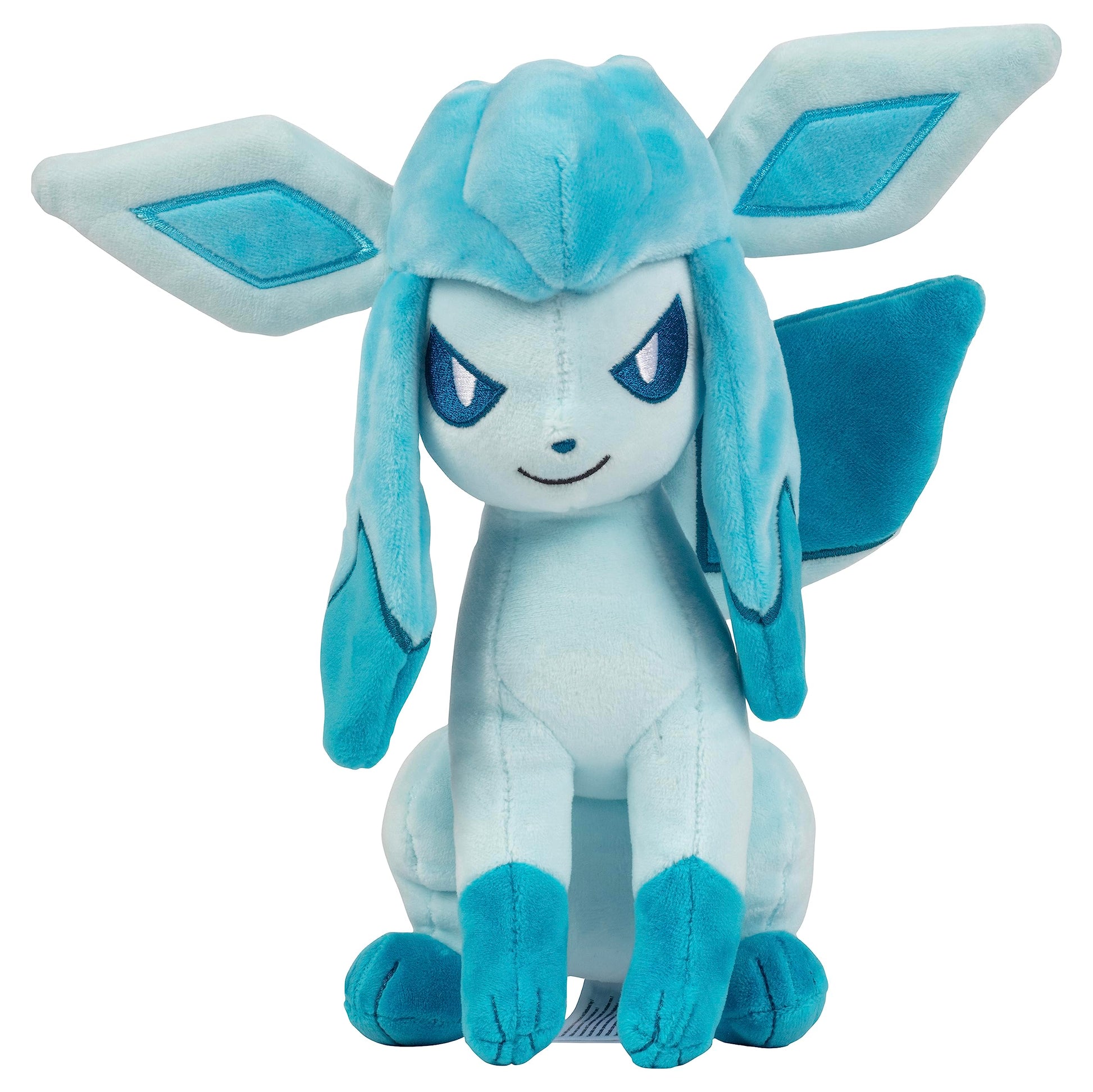 Pokémon 8" Glaceon Plush - Officially Licensed - Eevee Evolution Figure - Authentic Soft Stuffed Animal Toy - Gift for Kids, Boys, Girls - 2+
