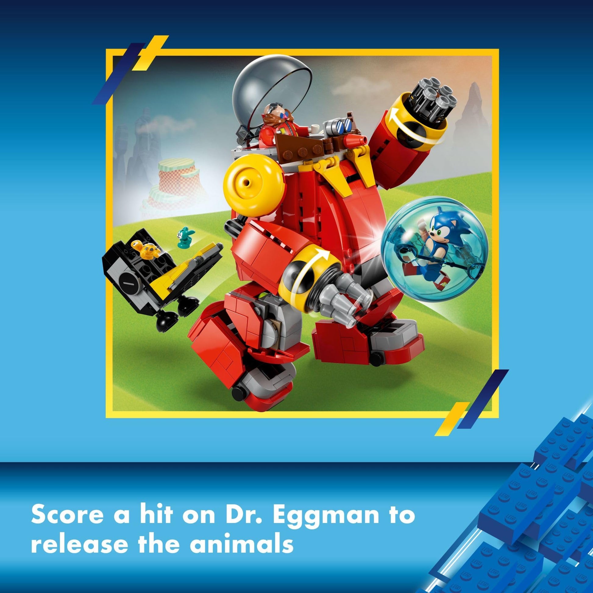 LEGO Sonic The Hedgehog Sonic vs. Dr. Eggman’s Death Egg Robot Building Toy for Sonic Fans and 8 Year Old Gamers, Includes Speed Sphere and Launcher