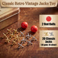 Gejoy 2 Sets Metal Jacks Game with Ball 2 Pieces Red Rubber Balls and 20 Pieces Classic Retro Vintage Jacks Toy for Kids and Adults for Birthday Party