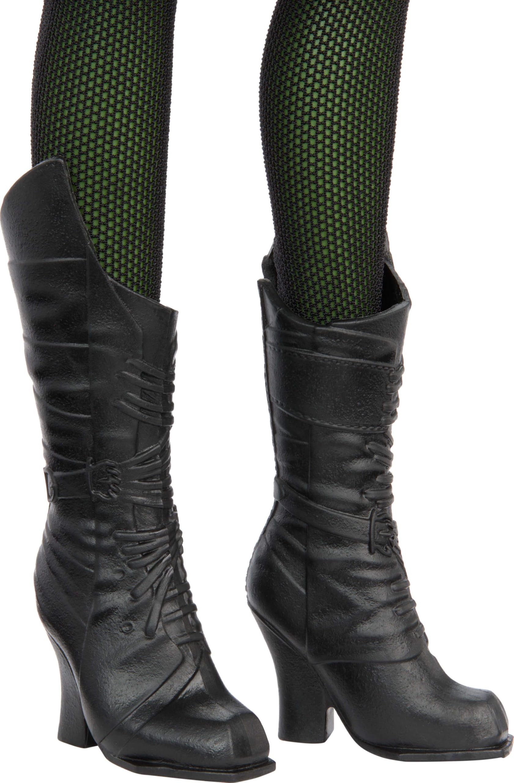 Mattel Universal Wicked Elphaba Fashion Doll & Accessories with Green Skin, Braided Black Hair, Posability & Removable School Uniform