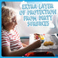 Impresa Disposable Airplane Table Cover - Pack of 24, 18 x 14.5 in - Hygienic Barrier & Tray Table Covers - Creative Mat & Airplane Travel Essentials