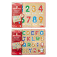 Melissa & Doug Wooden Lift & See Peg Puzzle Early Learning 2-Pack for Girls and Boys - Alphabet, Numbers