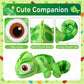 BOKIRZOS Magnetic Shoulder Chameleon Plush Toy, Soft Lizard Stuffed Animal Cosplay Accessory for Kids Teens Adults, Includes Key Ring