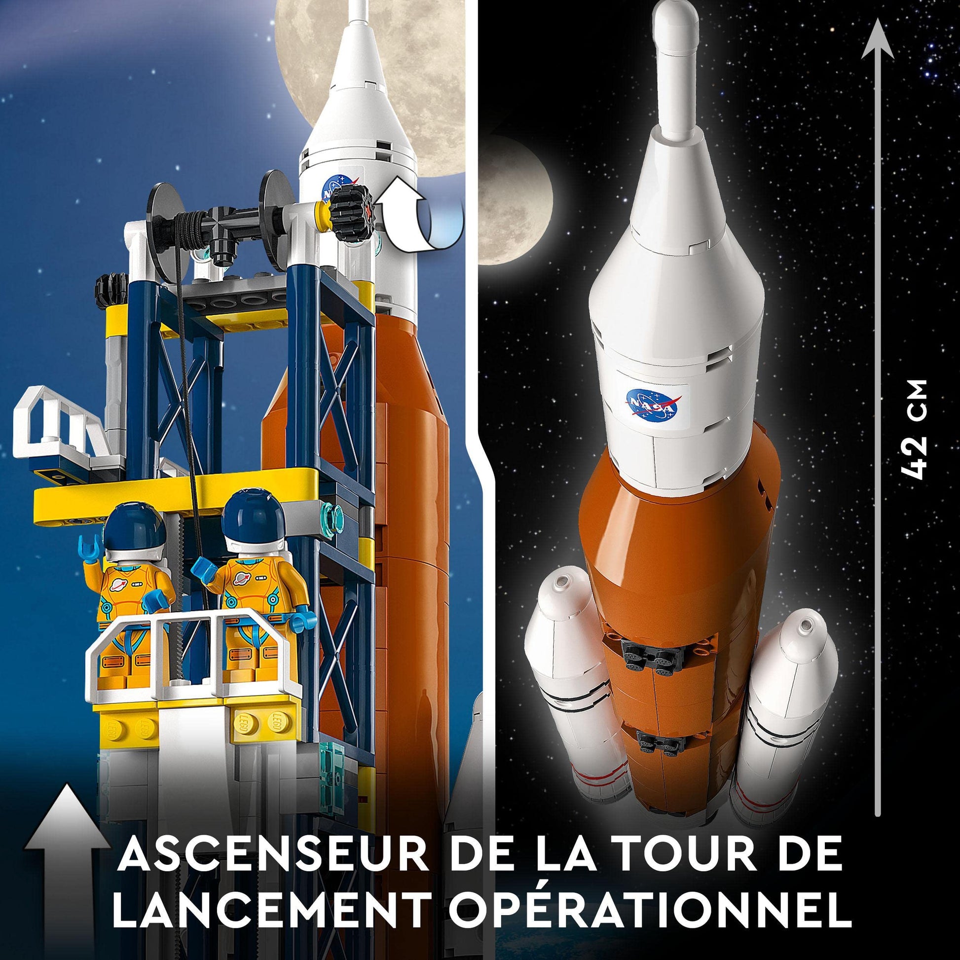 Lego City Rocket Launch Center Building Toy Set 60351, NASA-Inspired Space Toy with Rocket, Launch Tower, Observatory, and Mission Control, Pretend