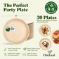 Chic Leaf Palm Leaf Plates - 6 in Round, 50 Pack, Compostable
