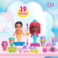 Disney Junior Ariel Pop Tails Deluxe 7.5-inch Doll and Accessories Set, 19-pieces, Kids Toys for Ages 3 Up by Just Play