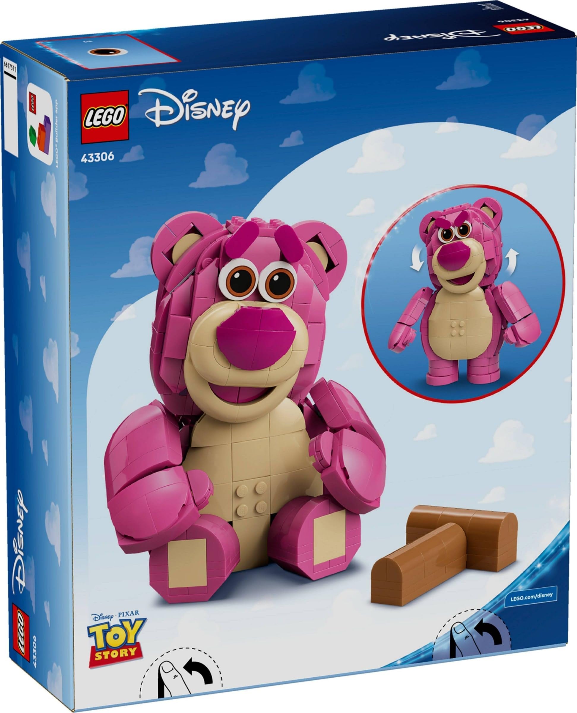 LEGO Disney Pixar Toy Story Lotso Set #43306 - 570 Pieces, Posable Bear Figure with Moving Face, Arms & Hidden Easter Eggs | Ages 9+ | Toy Story Gift